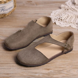 Dame Comfy Ruskindsspænde Pure Colour Flats