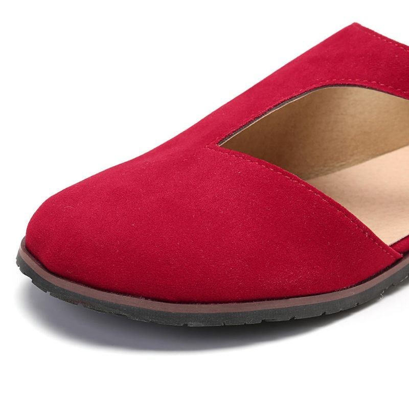 Dame Comfy Ruskindsspænde Pure Colour Flats