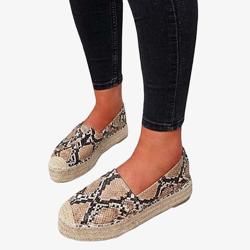 Dame Comfy Wearable Casual Espadrille Slip On Platform Flats