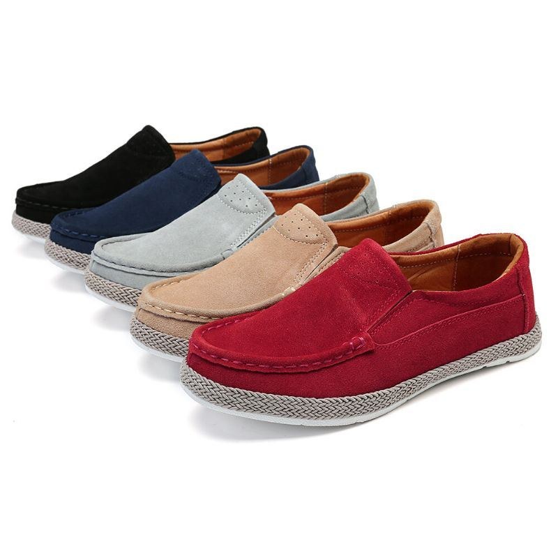 Dame Comfy Wearable Ensfarvet Casual Slip On Flats