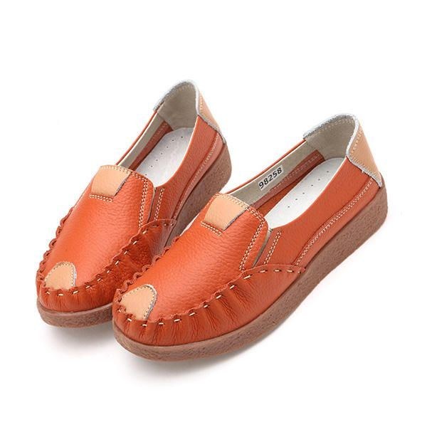 Dame Efterår Flats Soft Sloe Rund Toe Sko Farvematchende Flade Loafers