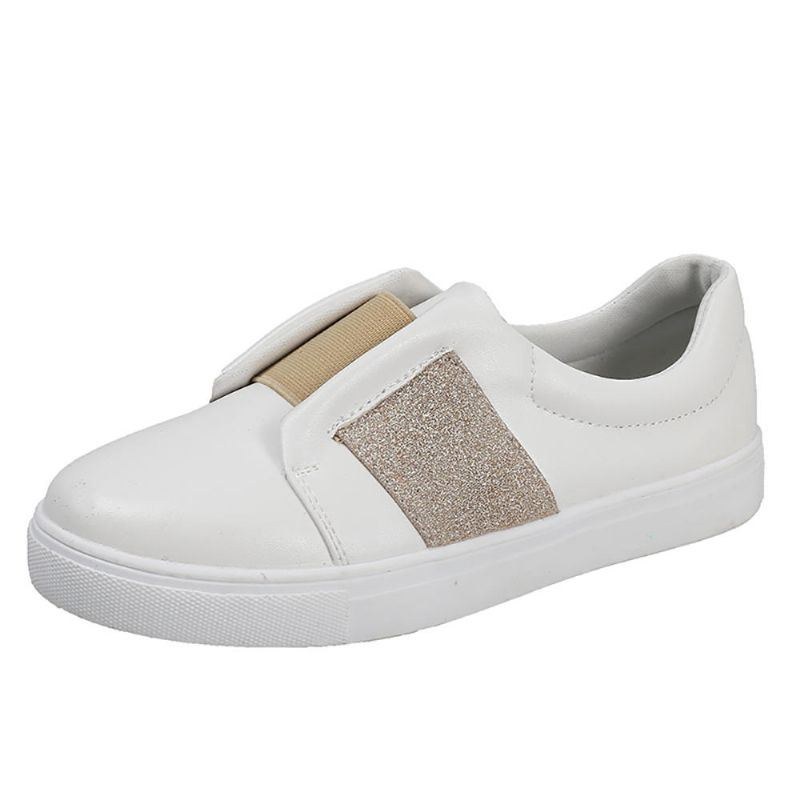 Dame Elastic Band Trainers Slip On Flats