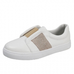 Dame Elastic Band Trainers Slip On Flats