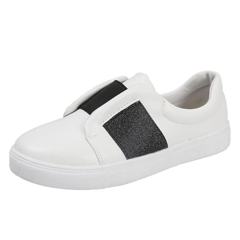 Dame Elastic Band Trainers Slip On Flats