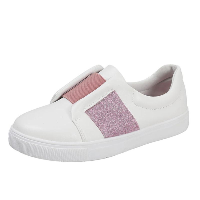 Dame Elastic Band Trainers Slip On Flats