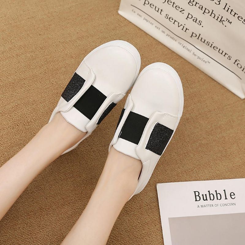 Dame Elastic Band Trainers Slip On Flats