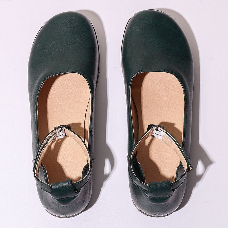 Dame Ensfarvet Casual Ankelspænde Strap Flade Loafers