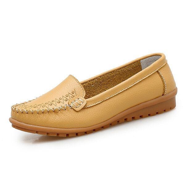 Dame Flade Sko Casual Slip On Outdoor Loafers