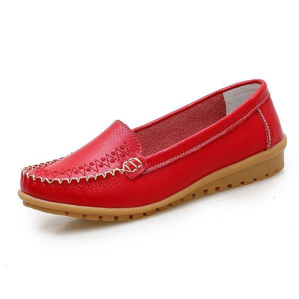 Dame Flade Sko Casual Slip On Outdoor Loafers