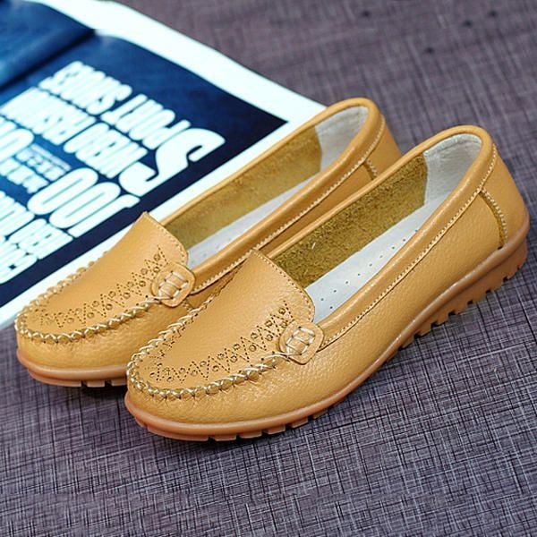 Dame Flade Sko Casual Slip On Outdoor Loafers