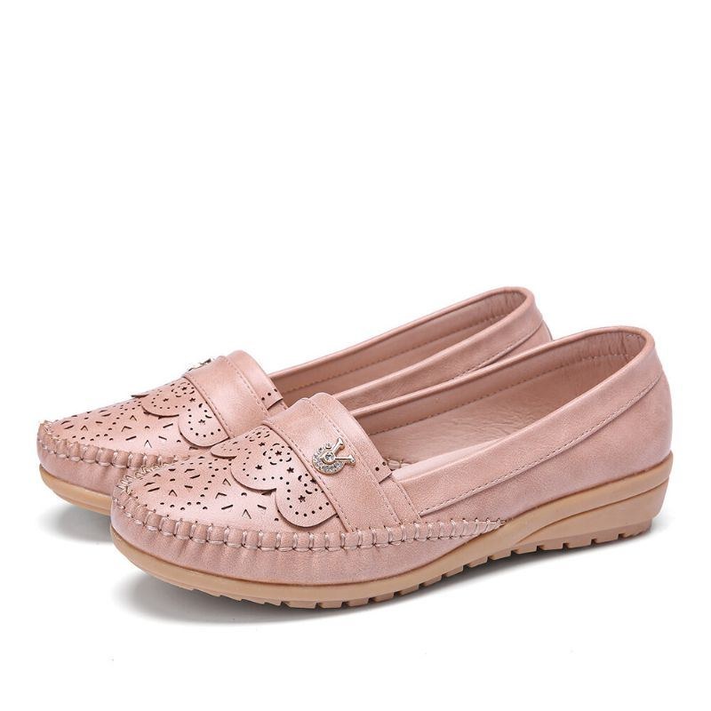 Dame Flæser Stricing Decor Hollow Comfy Non-slip Casual Flats