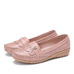 Dame Flæser Stricing Decor Hollow Comfy Non-slip Casual Flats