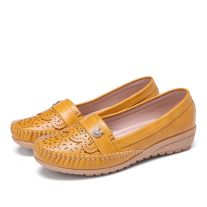 Dame Flæser Stricing Decor Hollow Comfy Non-slip Casual Flats