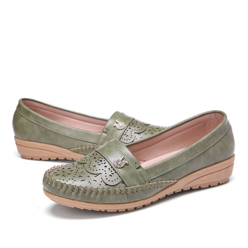 Dame Flæser Stricing Decor Hollow Comfy Non-slip Casual Flats