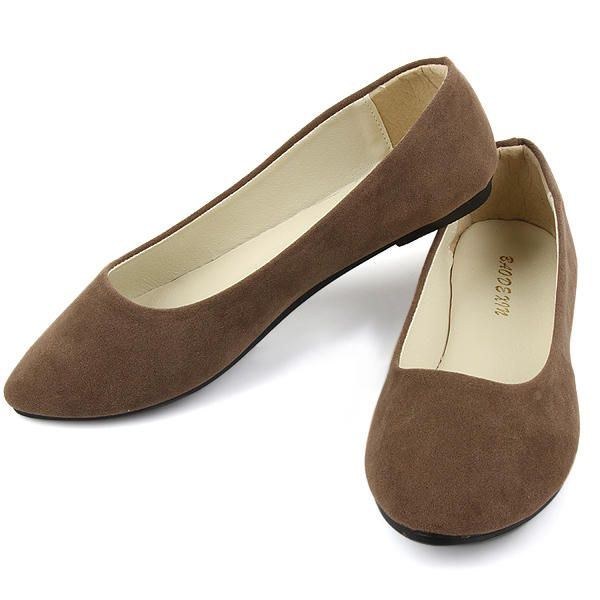 Dame Flats Casual Blød Komfortabel Spidstå Slip On Dame Loafers Flats Sko