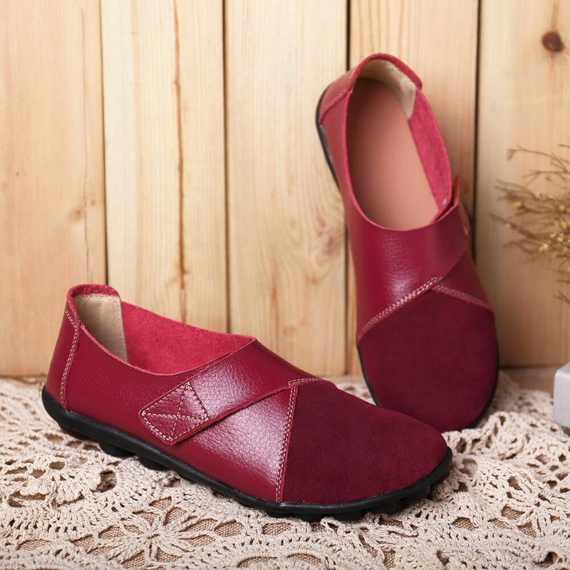 Dame Flats Shoes Slip On Komfortable Loafers Sko