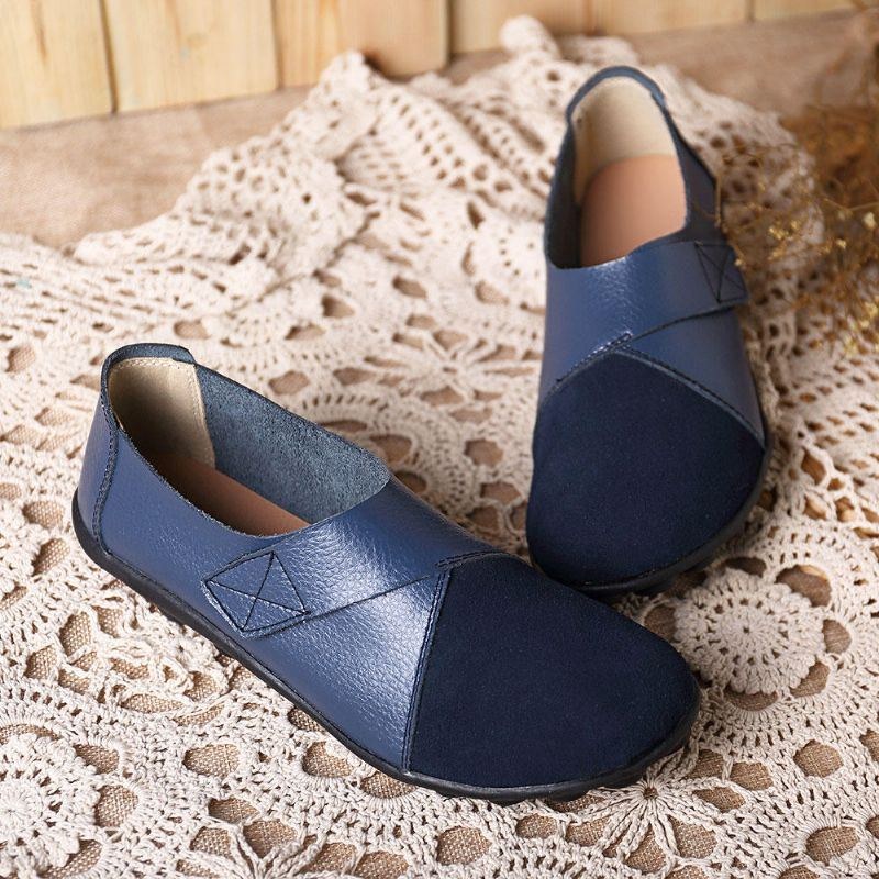 Dame Flats Shoes Slip On Komfortable Loafers Sko