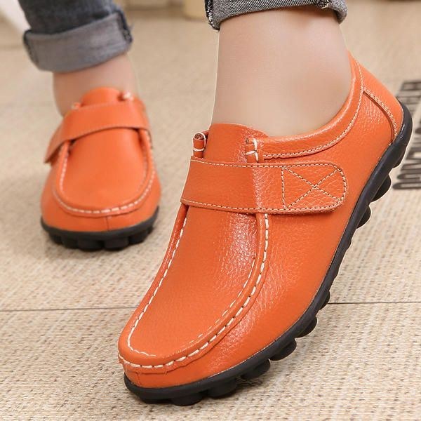 Dame Flats Shoes Slip On Rund Toe Outdoor Soft Loafers