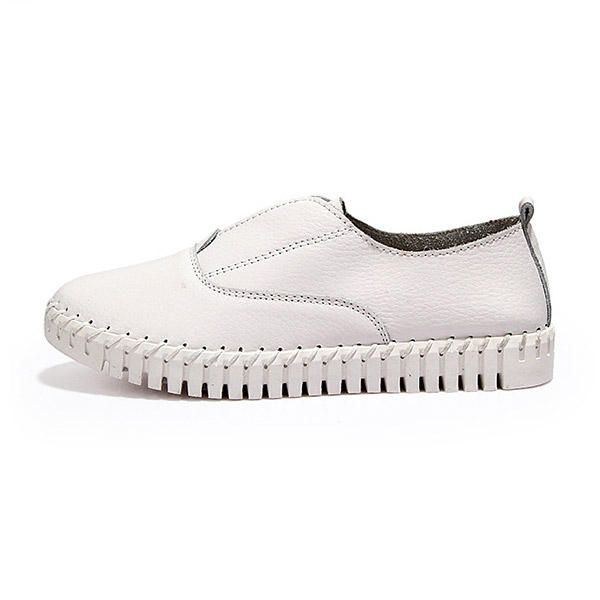 Dame Forår Casual Flats Spidse Tå Bløde Såler Sko Slip On Flat Loafers