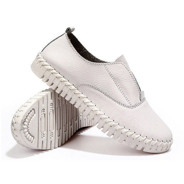 Dame Forår Casual Flats Spidse Tå Bløde Såler Sko Slip On Flat Loafers