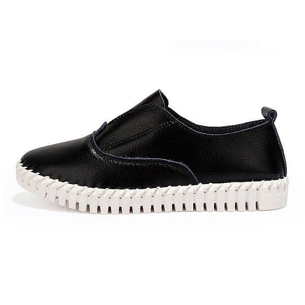 Dame Forår Casual Flats Spidse Tå Bløde Såler Sko Slip On Flat Loafers