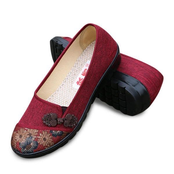 Dame Fritid Chic Sko Åndbar Slip-on Loafers Svedabsorberende Flats