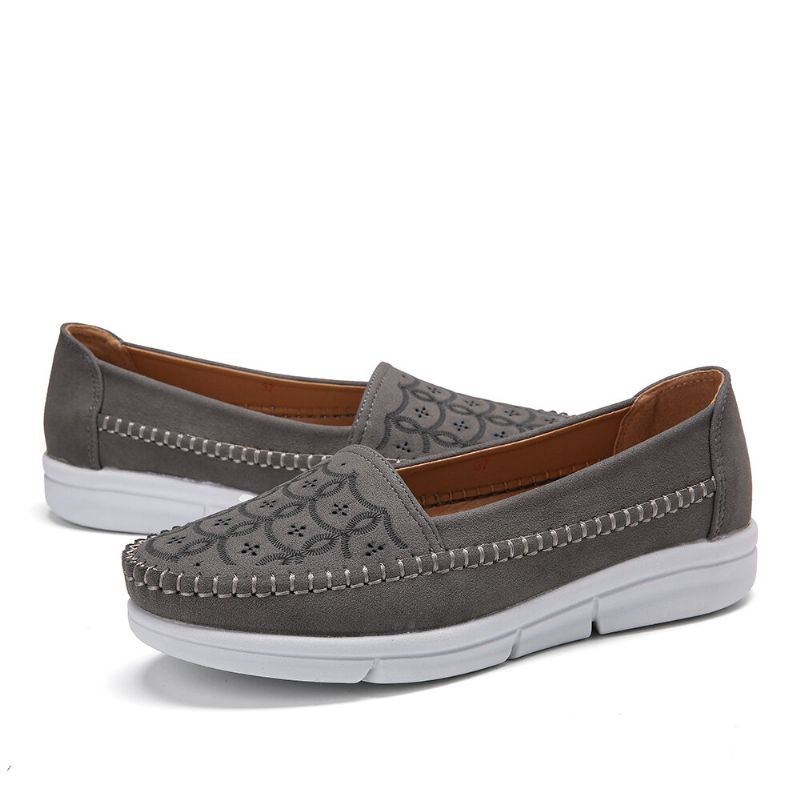 Dame Hand Stricing Hollow Comfy Massage Åndbar Casual Flats