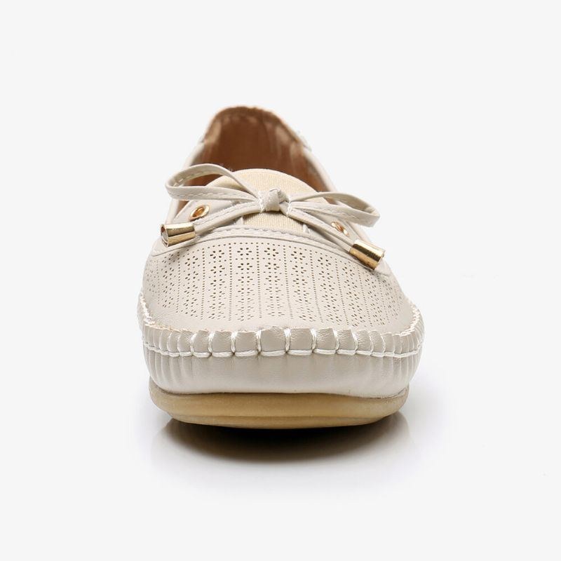 Dame Hollow Out Bue Knot Blød Sål Slip On Casual Flats