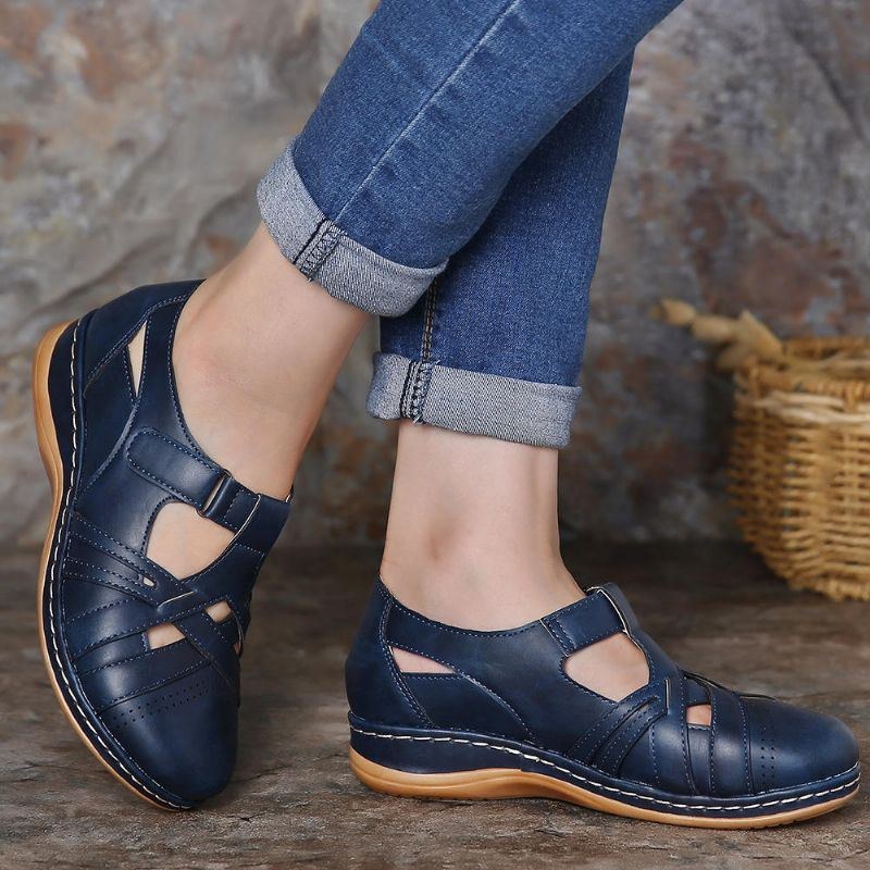 Dame Hollow Out Comfy Åndbar Spring Flats Casual Sko