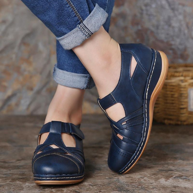 Dame Hollow Out Comfy Åndbar Spring Flats Casual Sko