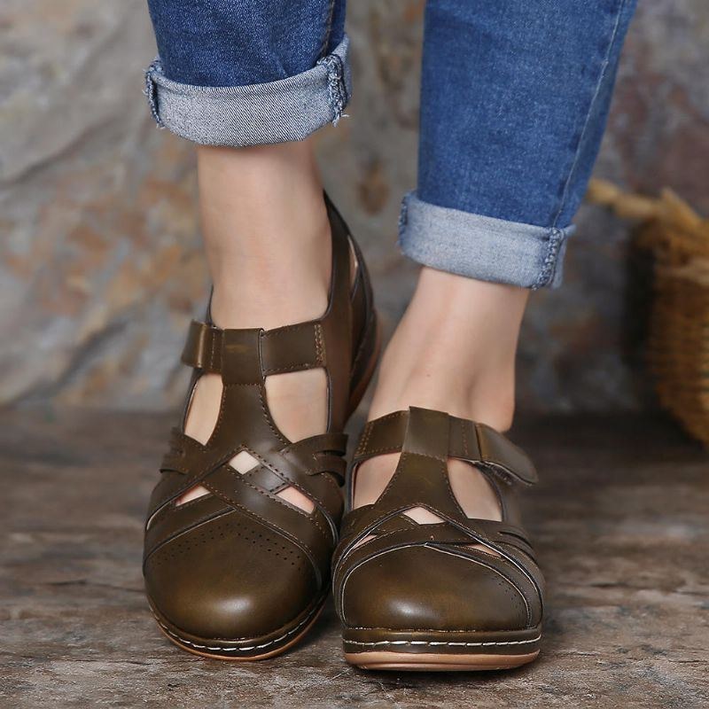 Dame Hollow Out Comfy Åndbar Spring Flats Casual Sko