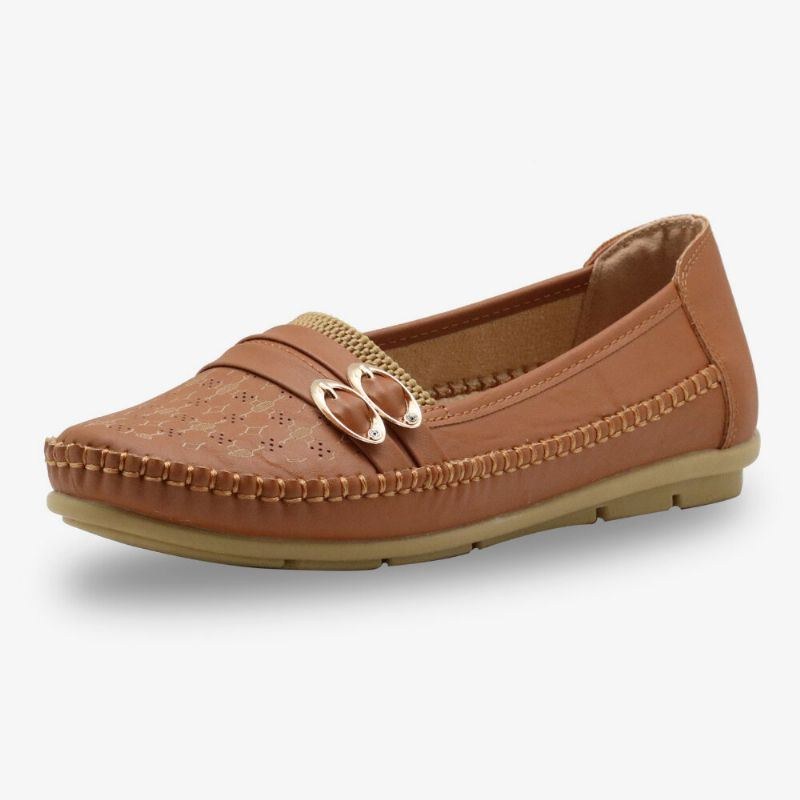 Dame Hult Spænde Slip On Bløde Åndbare Casual Flats