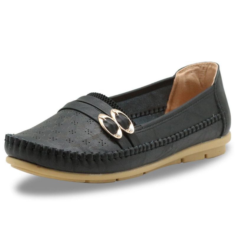 Dame Hult Spænde Slip On Bløde Åndbare Casual Flats