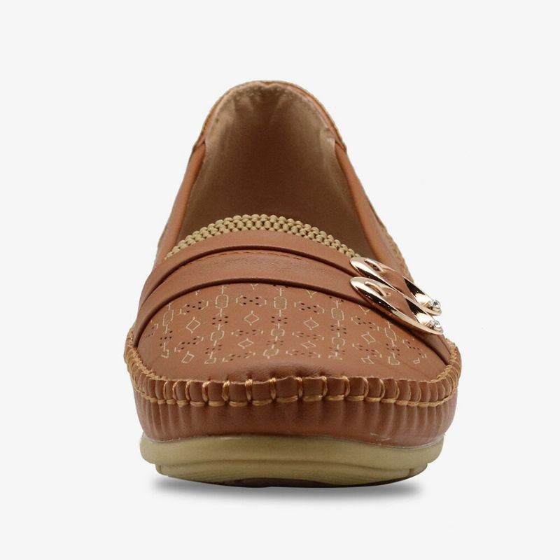 Dame Hult Spænde Slip On Bløde Åndbare Casual Flats