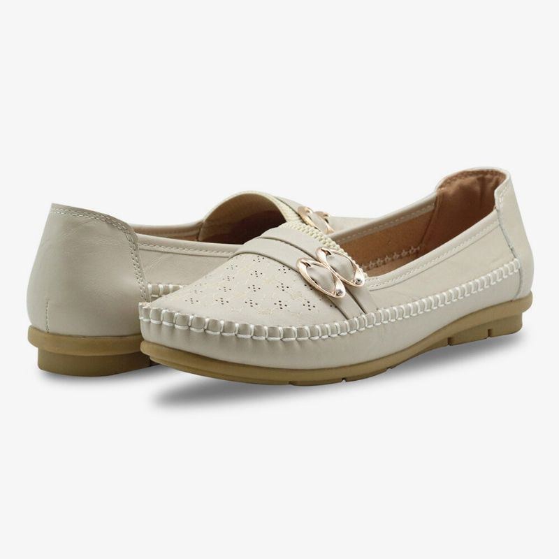 Dame Hult Spænde Slip On Bløde Åndbare Casual Flats