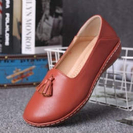 Dame Kvast Ensfarvet Casual Casal Comfy Flats