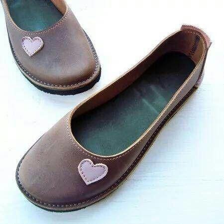 Dame Large Size Rund Toe Slip On Flats