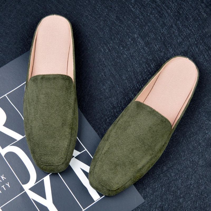 Dame Large Størrelse Pure Color Letvægts Casual Flats Loafers