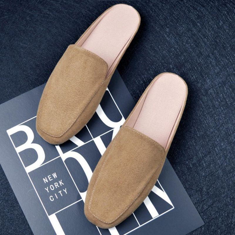 Dame Large Størrelse Pure Color Letvægts Casual Flats Loafers