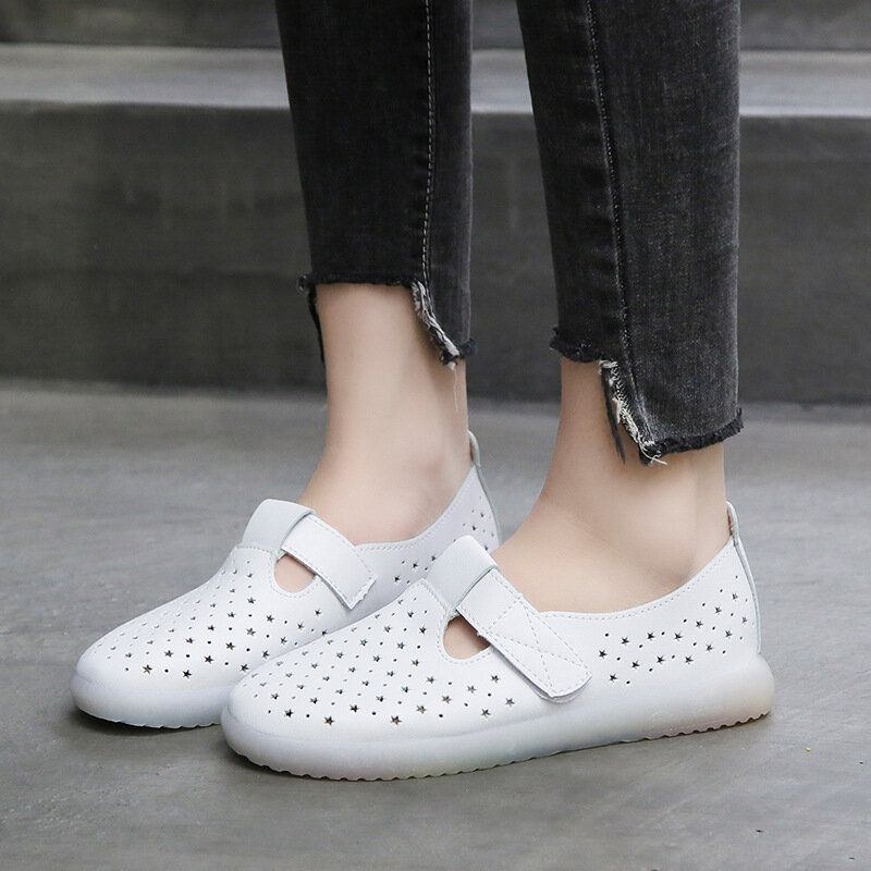 Dame Letvægts Hul Ud Åndbar Blød Krogløkke Casual Comfy Flats