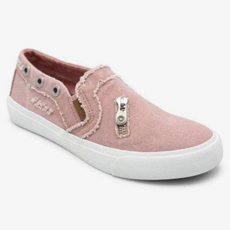 Dame Lynlåsdekoration Elastikbånd Slip On Canvas Casual Flats