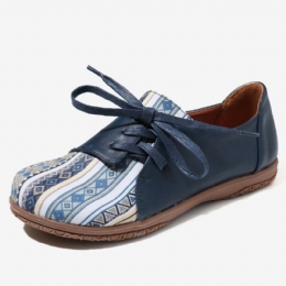 Dame Mønster Splejsning Dekor Non-slip Comfy Flat Loafers