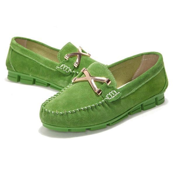 Dame New Autumn Flats Soft Sole Flats Rund Tå Flade Loafers