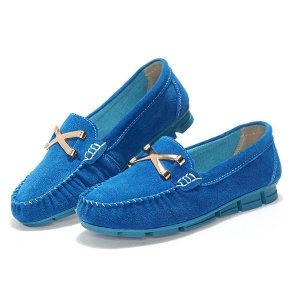 Dame New Autumn Flats Soft Sole Flats Rund Tå Flade Loafers