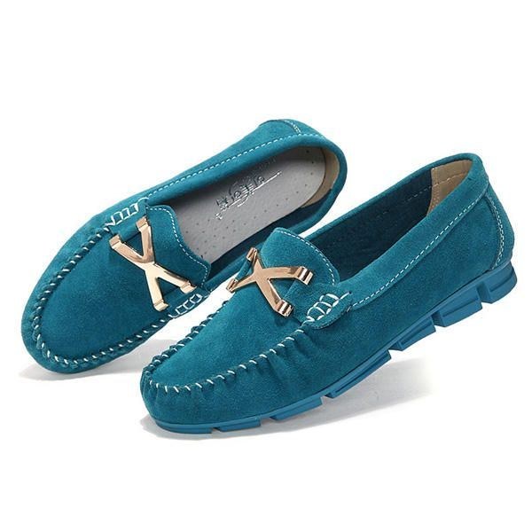 Dame New Autumn Flats Soft Sole Flats Rund Tå Flade Loafers