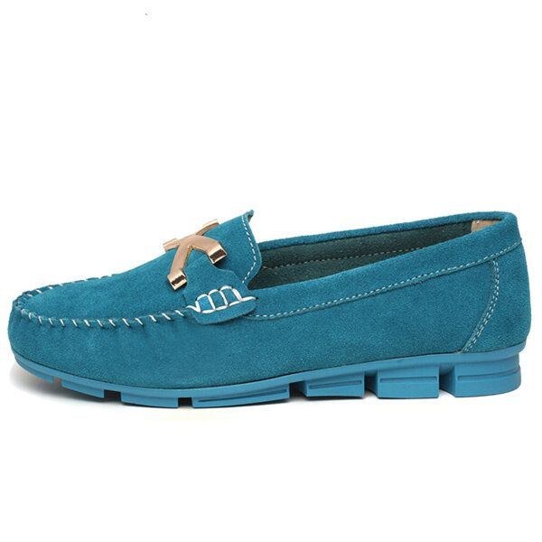 Dame New Autumn Flats Soft Sole Flats Rund Tå Flade Loafers