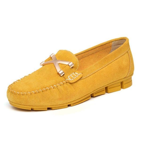 Dame New Autumn Flats Soft Sole Flats Rund Tå Flade Loafers