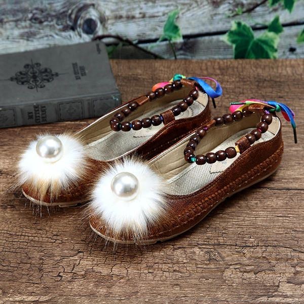 Dame Perler Farverige Flats Loafers Komfortable