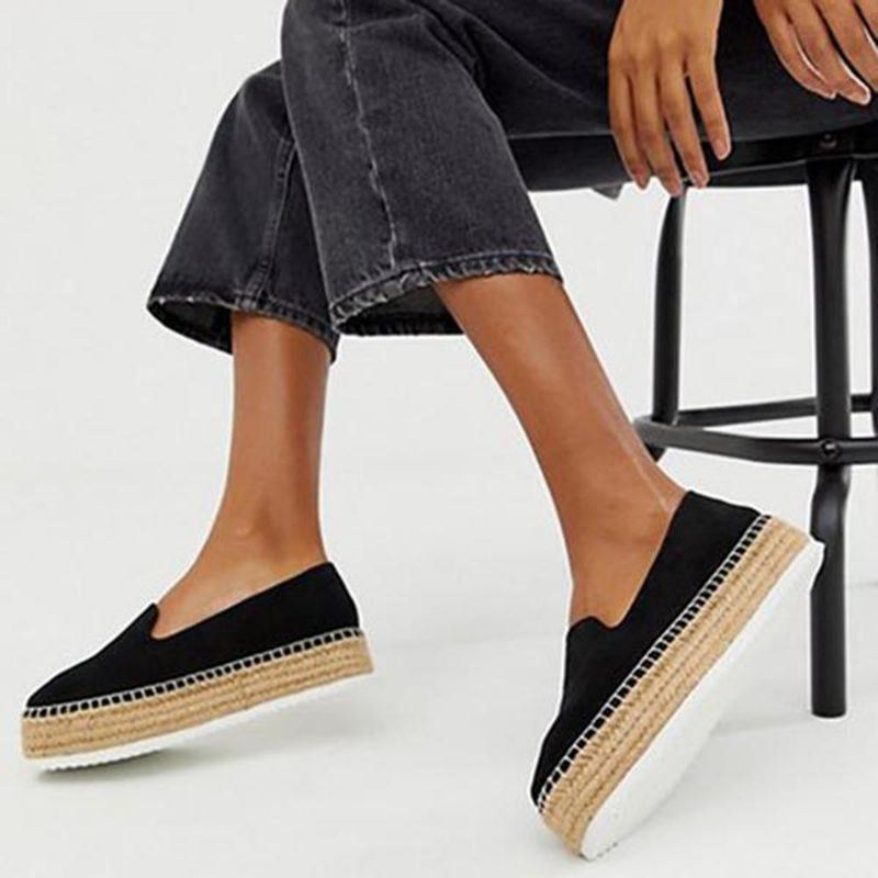 Dame Ruskind Espadrilles Halmflettet Platform Loafers