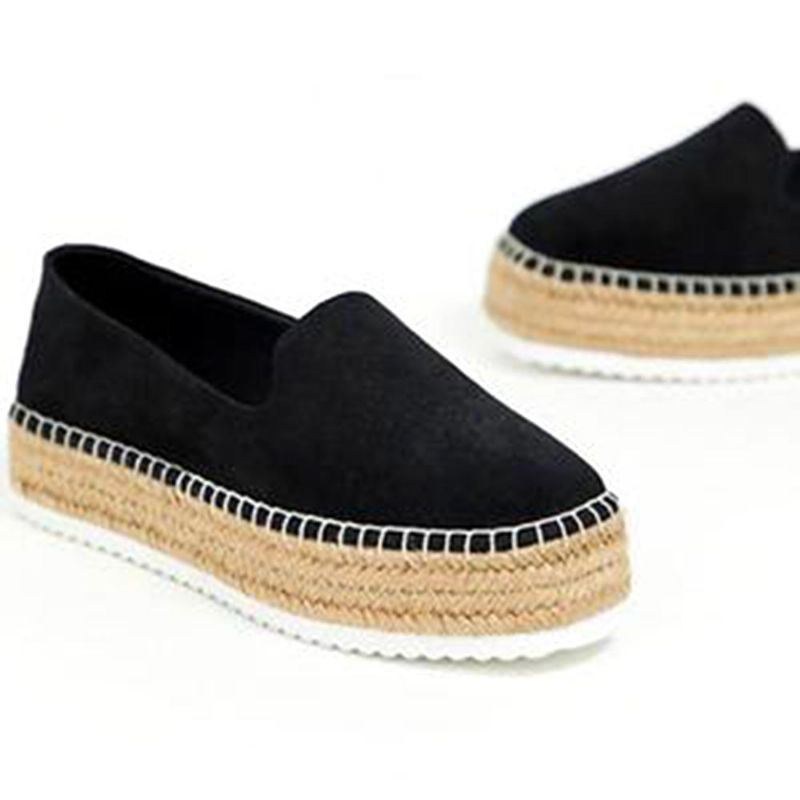 Dame Ruskind Espadrilles Halmflettet Platform Loafers